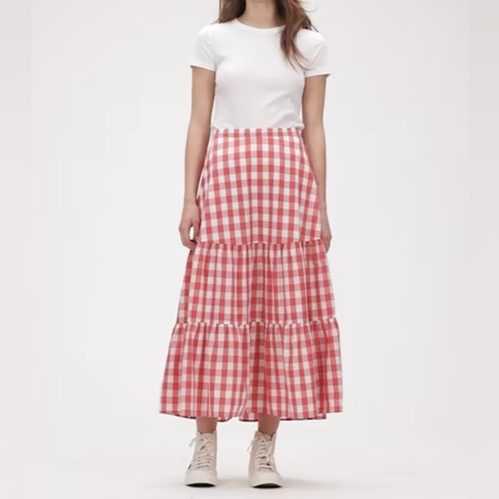 GAP Gingham Midi Skirt - Picture 2 of 5